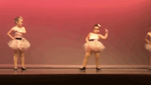 Sassy Girl at kids dance recital GIF