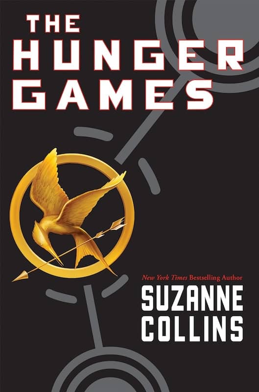 book cover for The Hunger Games by Suzanne Collins