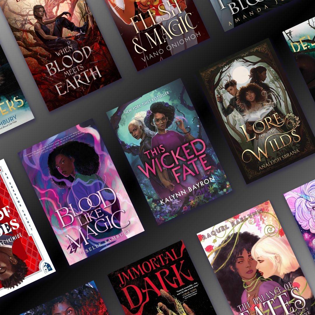 A selection of book covers featuring black main characters written by black female authors.