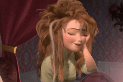 Tired Anna from Disney’s Frozen GIF