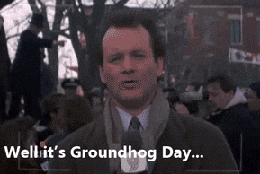 Groundhog’s Day announcement by Bill Murray GIF