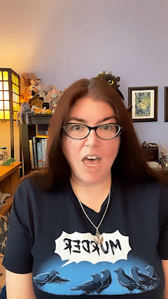 GIF a few seconds clipped from Kat Vancil’s edutaining Reel Revenge Plots