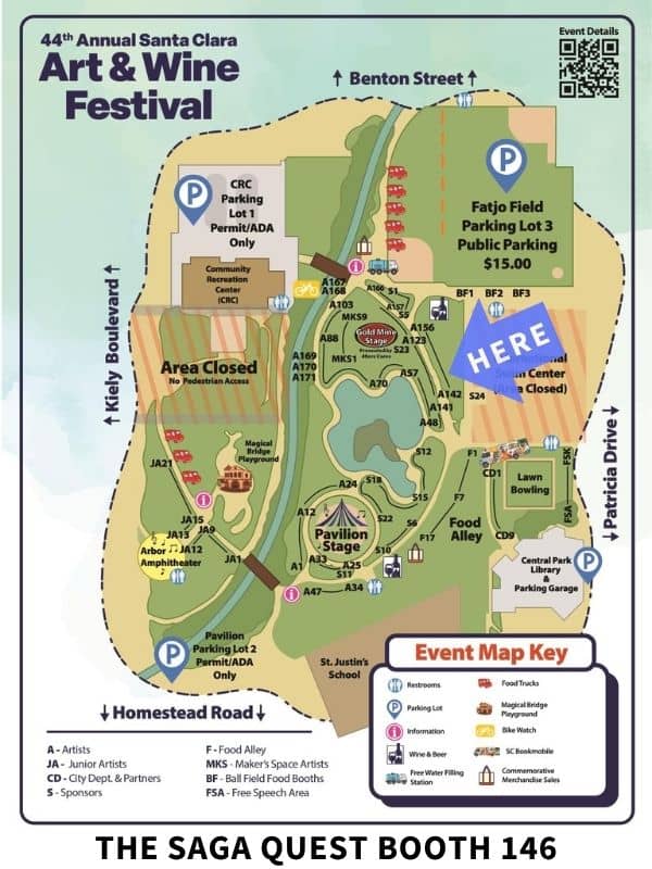 44th Annual Santa Clara Art and Wine Festival map