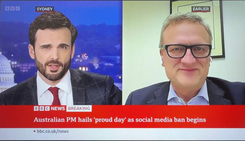 BBC News Interview on Australia Social Media Ban