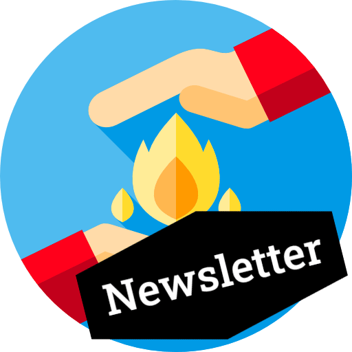Improv Illusionist logo with Newsletter flag