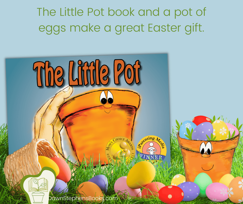easter with little pot