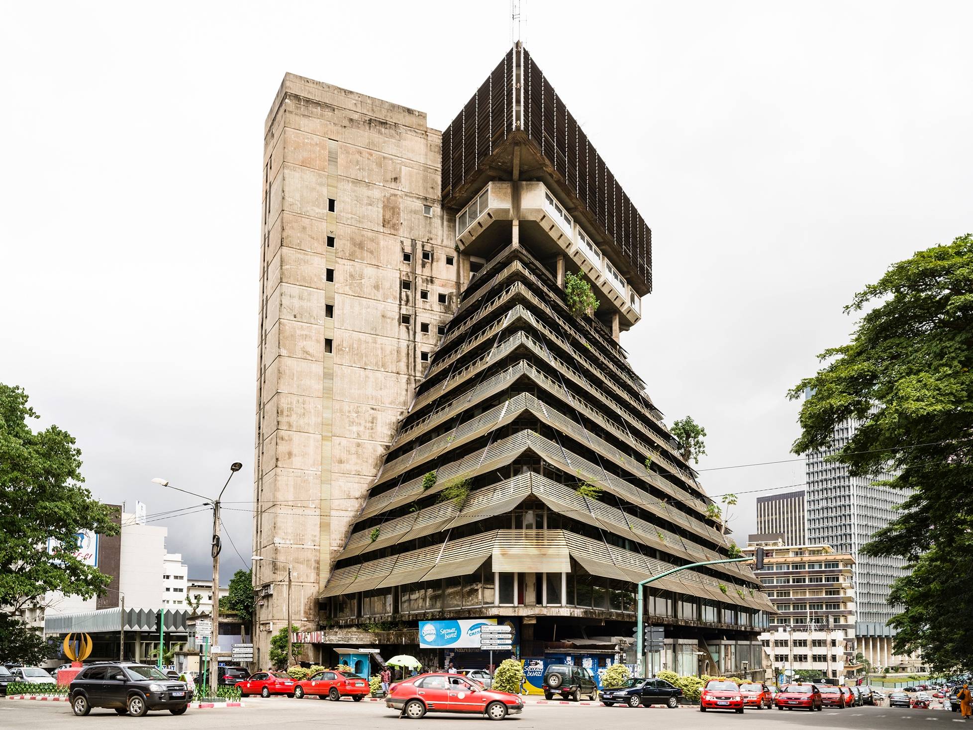 La Pyramide, Abidjan, Côte d’Ivoire. 1968–?73. Rinaldo Olivieri (1931–?1998). 2025. Photograph: François-Xavier Gbré
