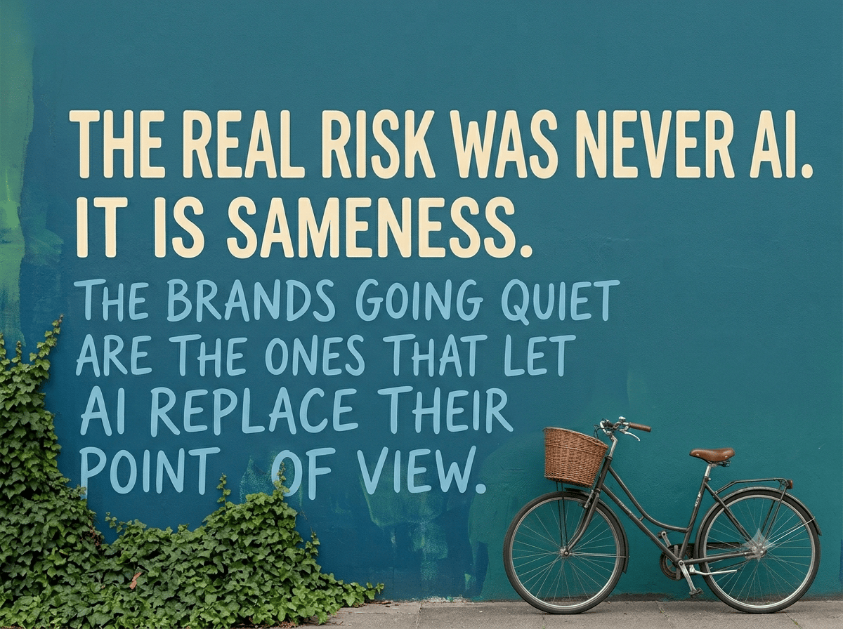 The real risk was never AI. It is sameness.