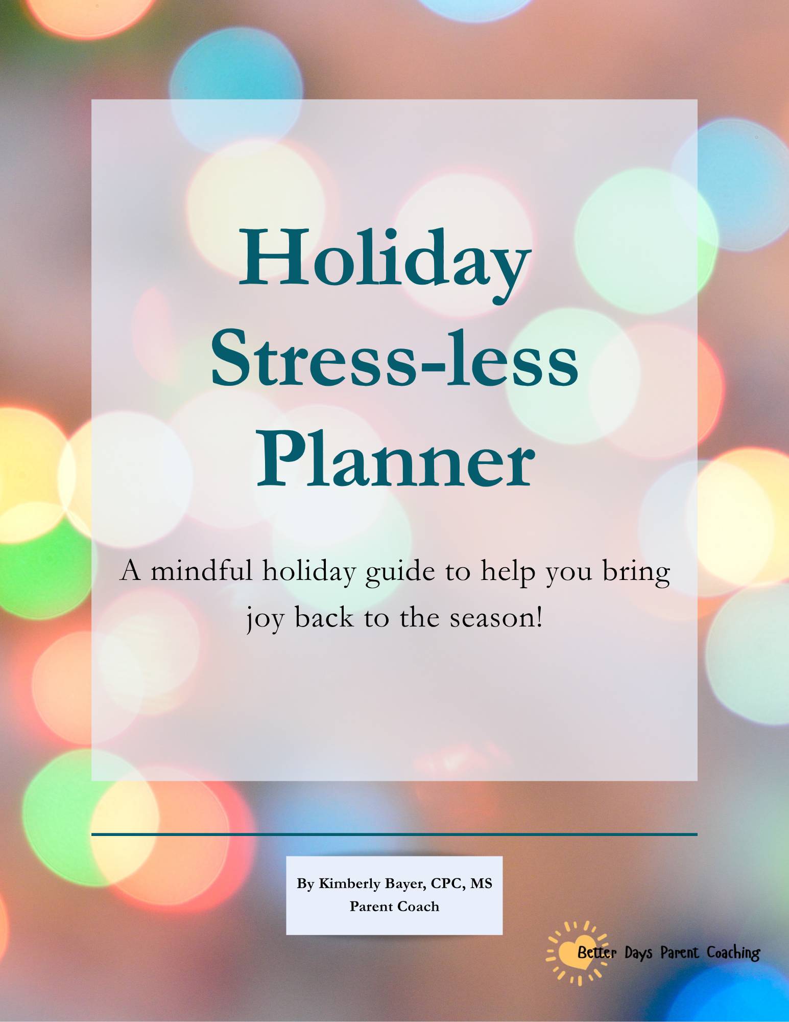 Holiday Stress-Less Planner