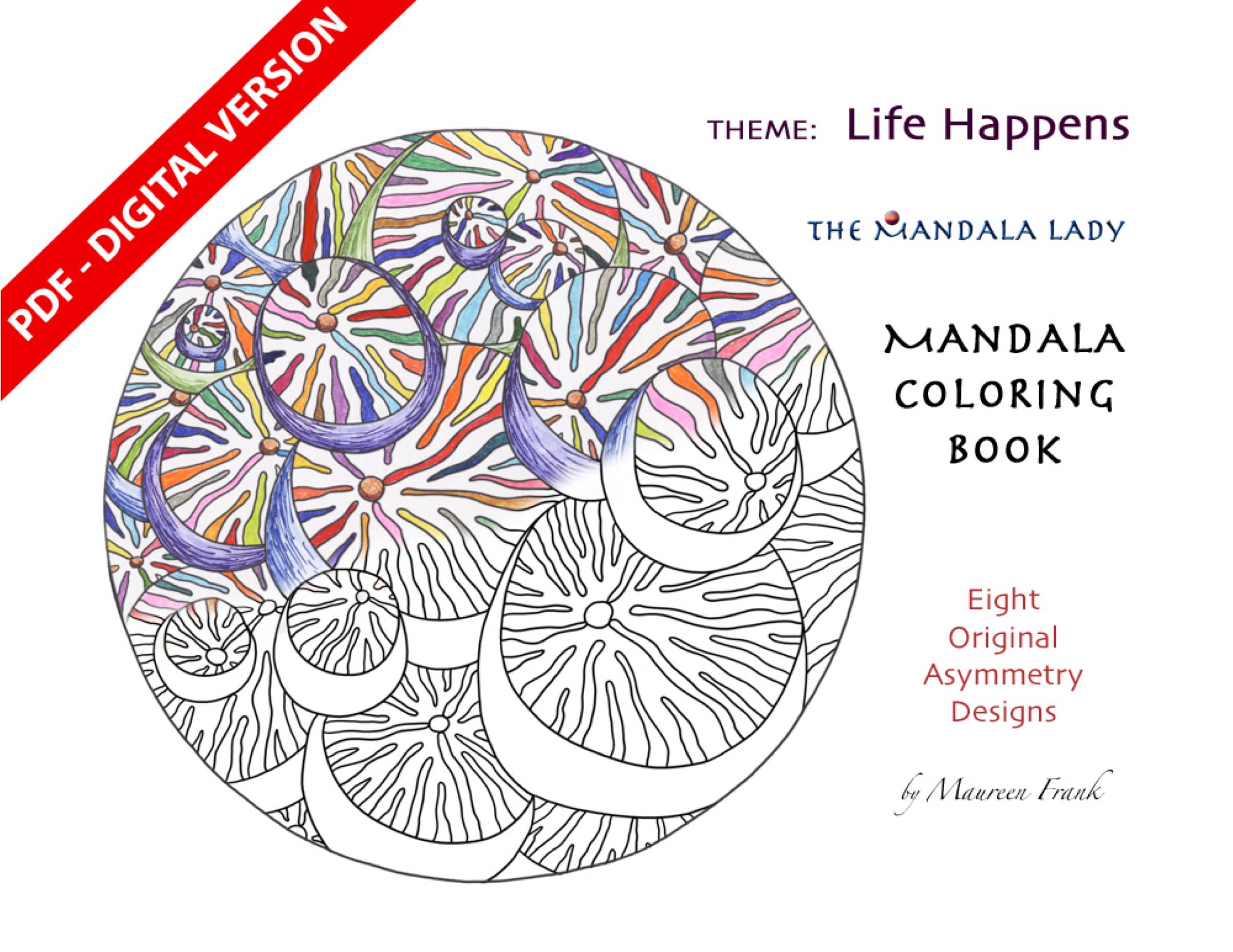Life Happens Mandala Coloring eBook