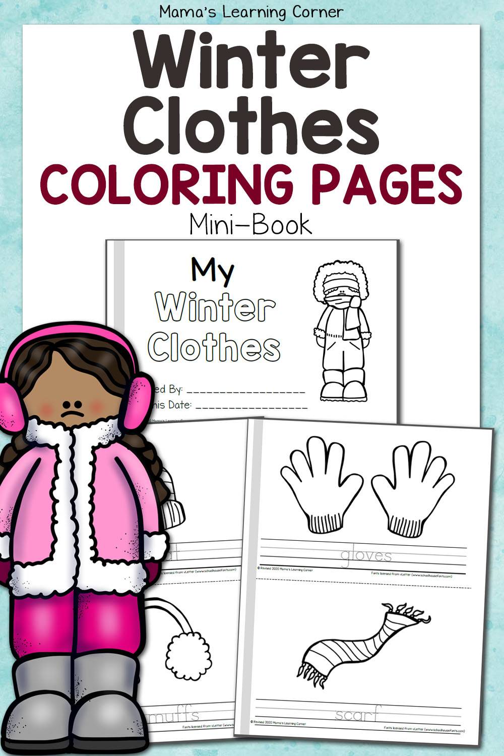 kindergarten coloring pages winter