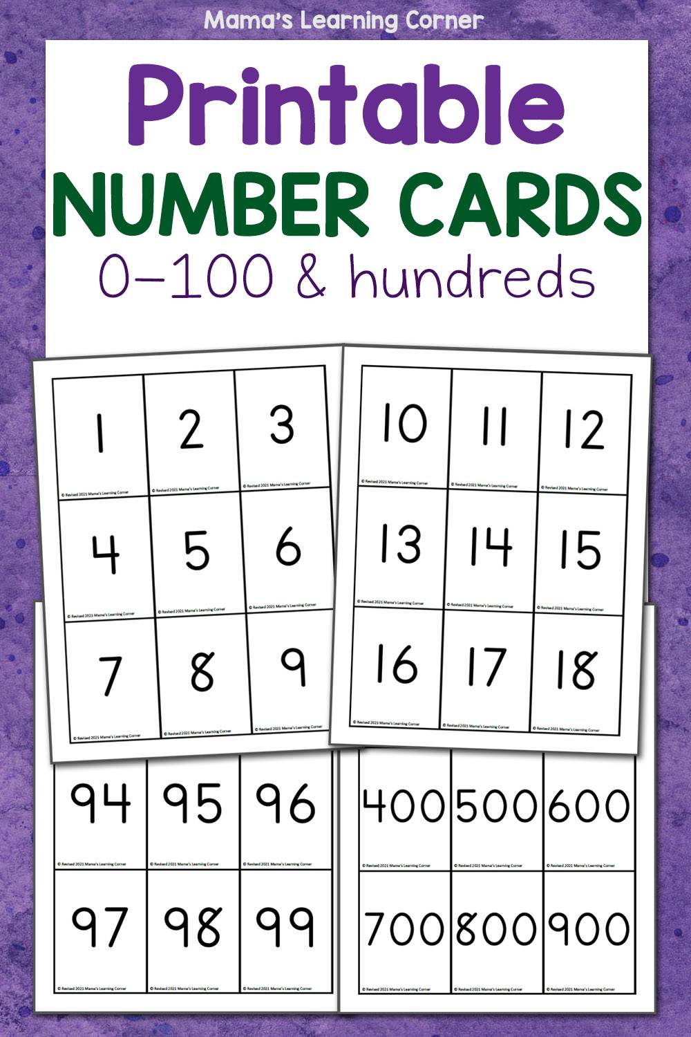 Printable Number Cards 1 50, Printable numbers, Number grid, Alphabet ...