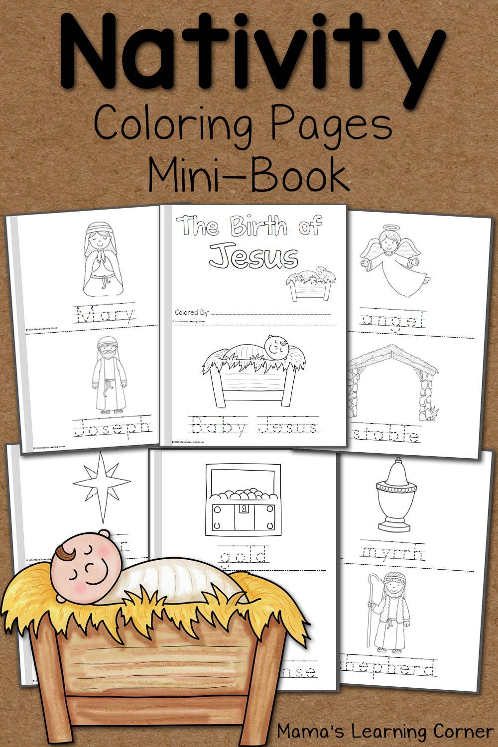 Nativity Coloring Pages - Mamas Learning Corner