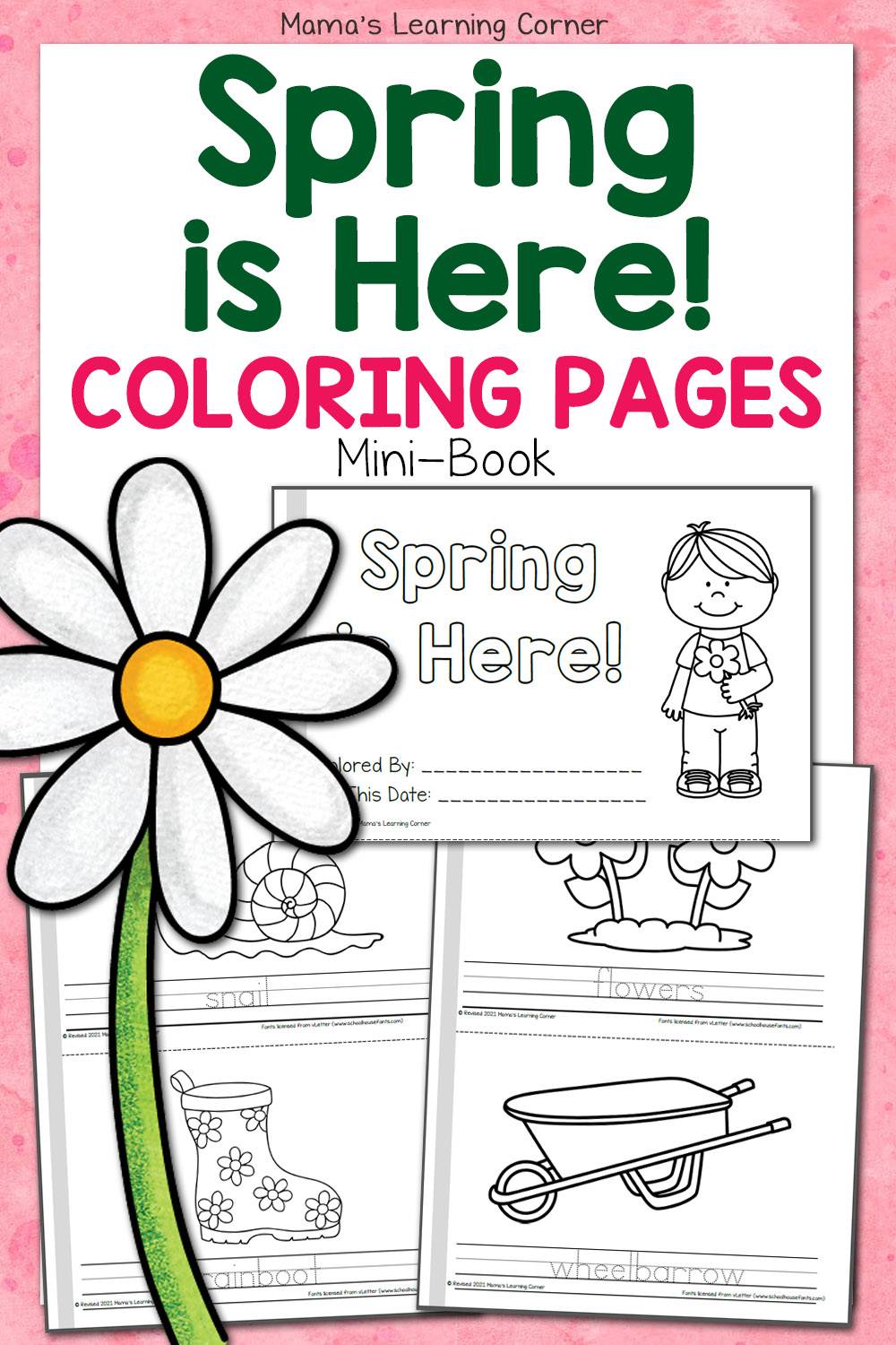 spring is here coloring pages