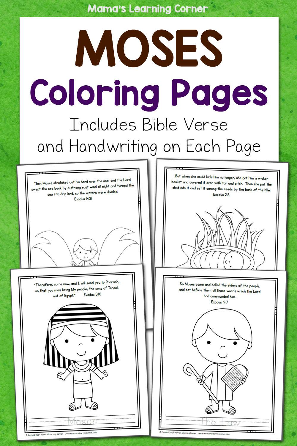 Baby Moses Coloring Page Printable | Coloring Page Blog