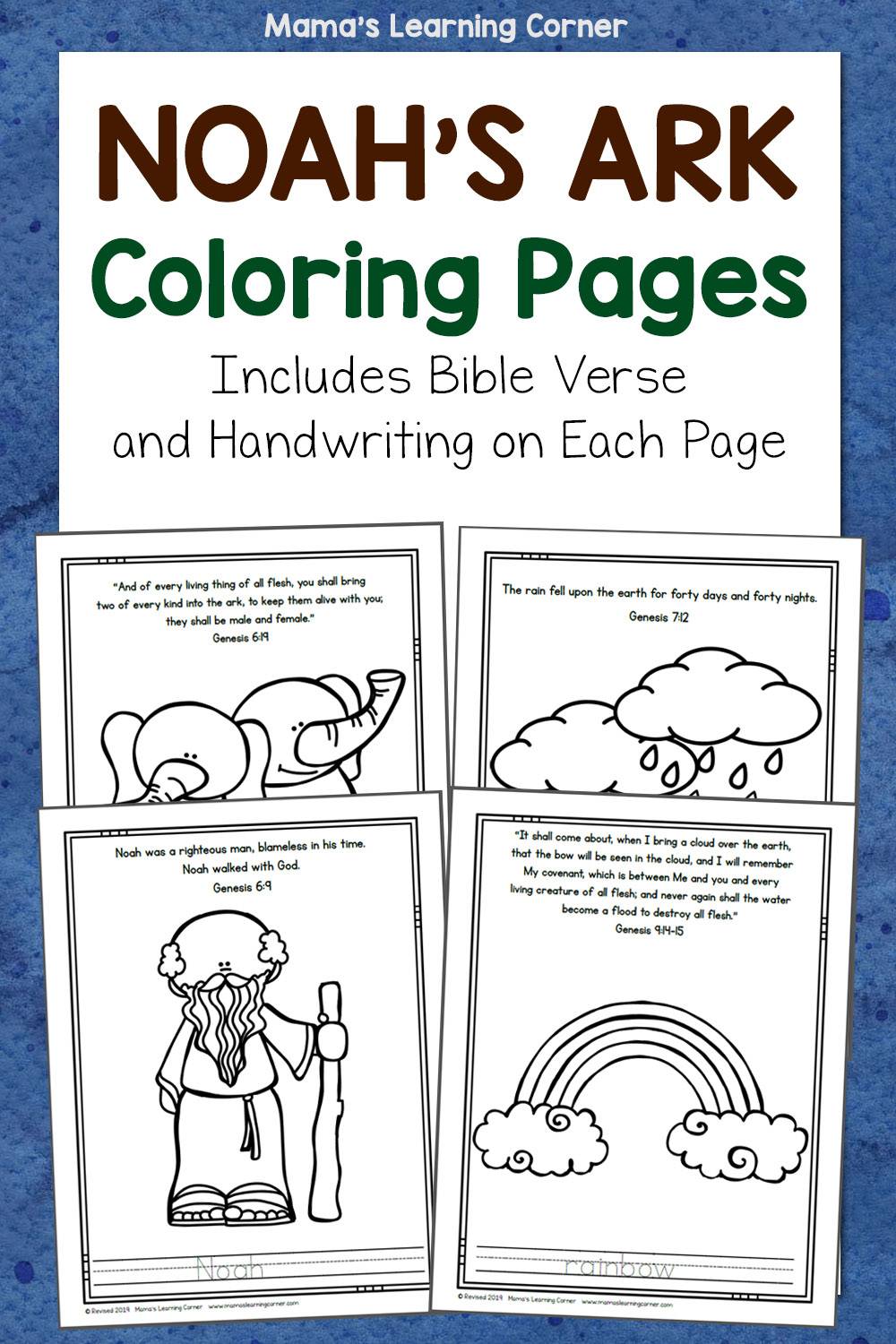 noah s ark coloring pages mamas learning corner