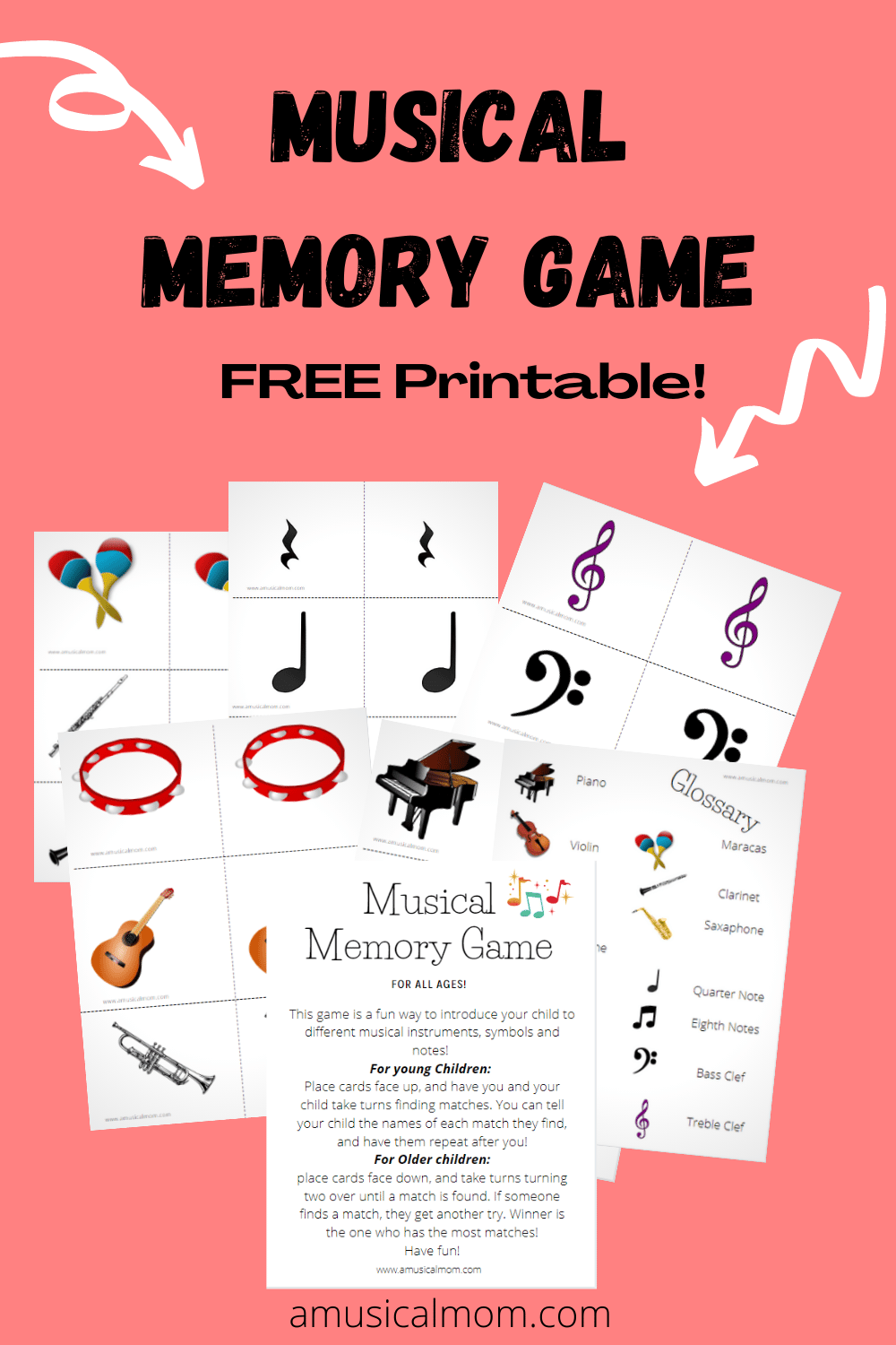 Musical Memory game Printable