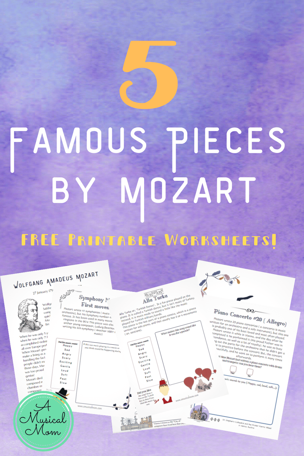 FREE Printable Course: 5 Famous Mozart Pieces