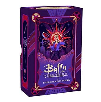 An image of the Buffy tarot deck. Yes it features in my spiritual practice!!