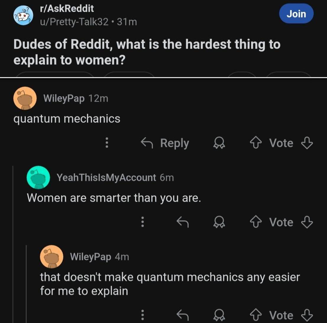 #36: Not easy to explain this to women meme