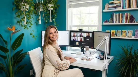 Christina on a live Momentum Lab coaching call