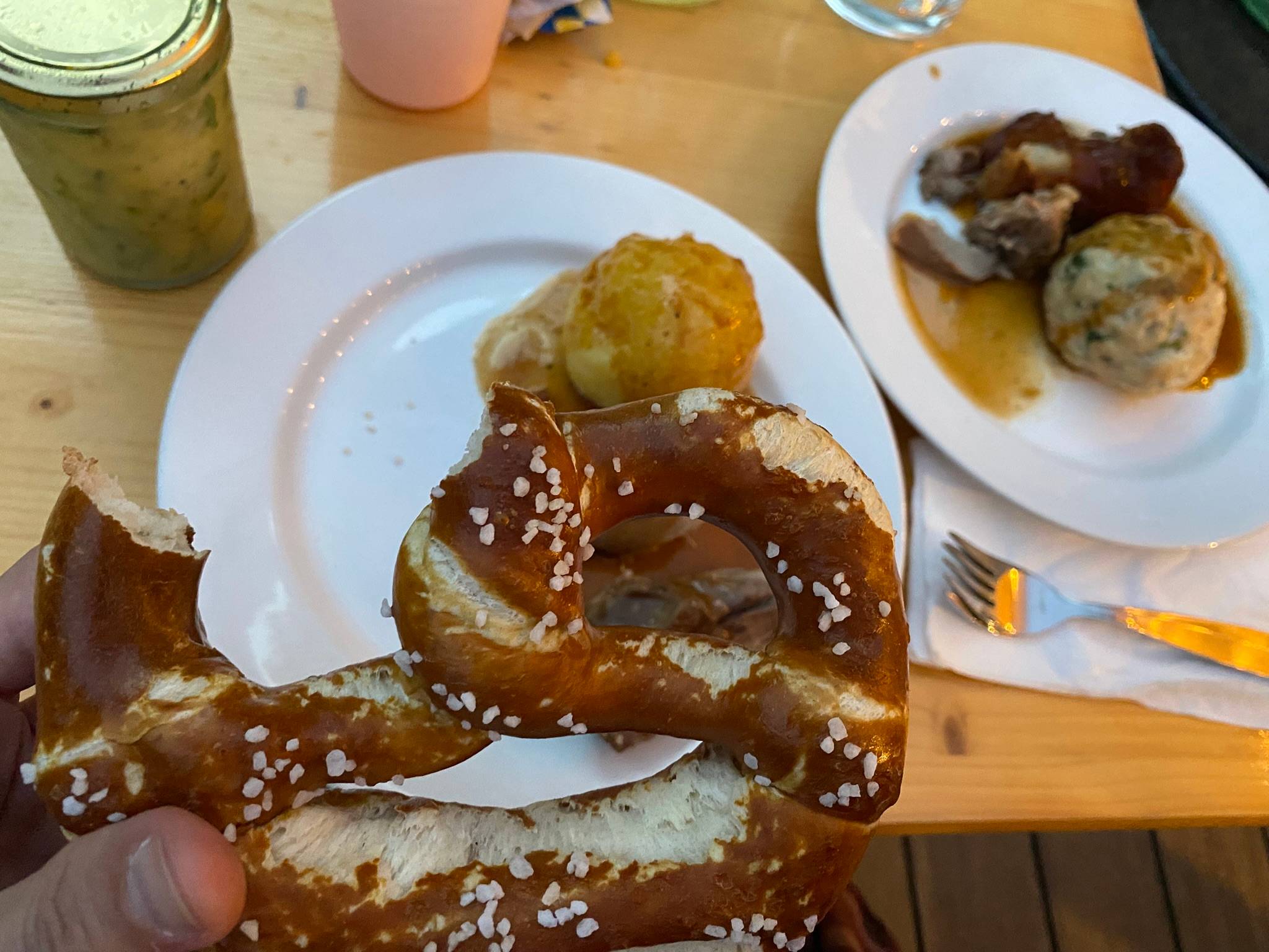 Oktoberfest treats: Bretzel, Knoedel, Potato Salad