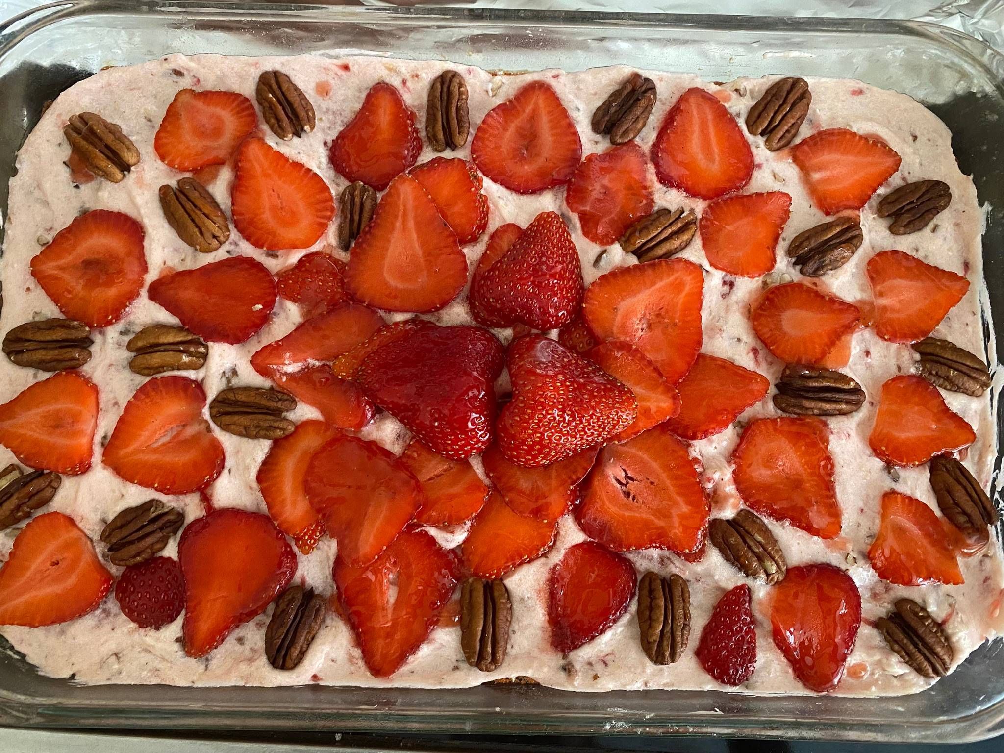 Strawberry Pecan Birthday Cake 