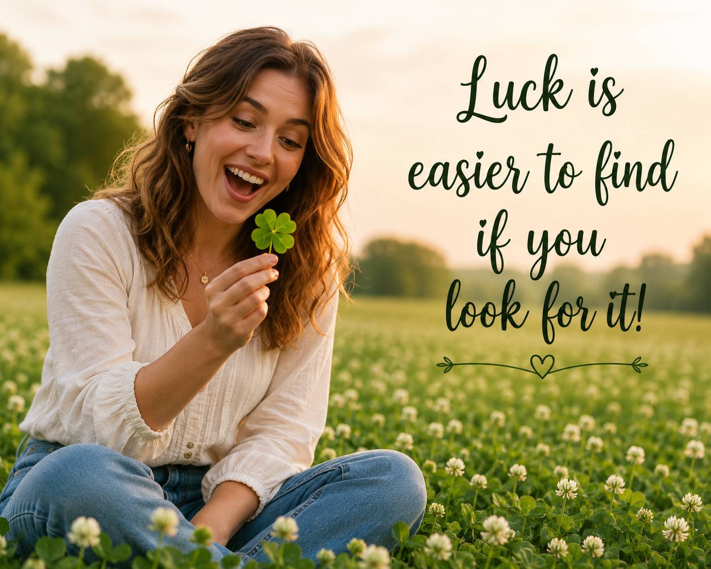 finding luck when you look for it.