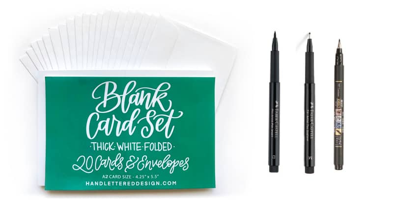 Blank Card Set - 20 Cards and Envelopes Size A2