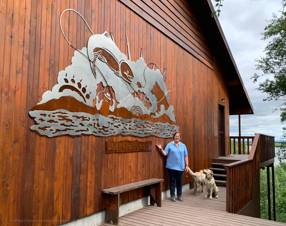 Alaska Nature Animal Backdrop River Fishing Living Room Decoration