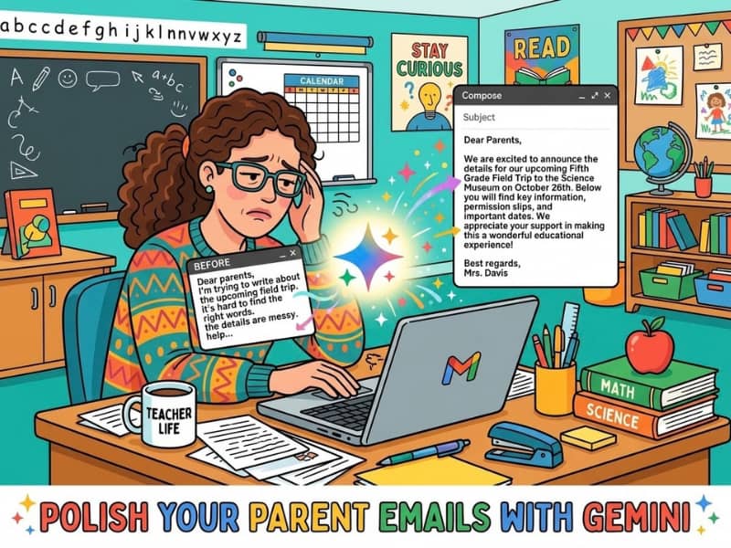 Using Google Gemini inside of Gmail for Parent Emails