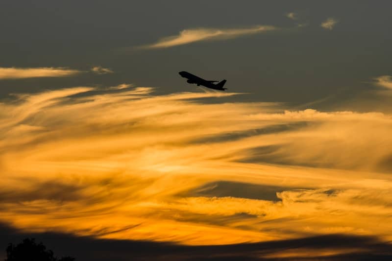 airplane over skies