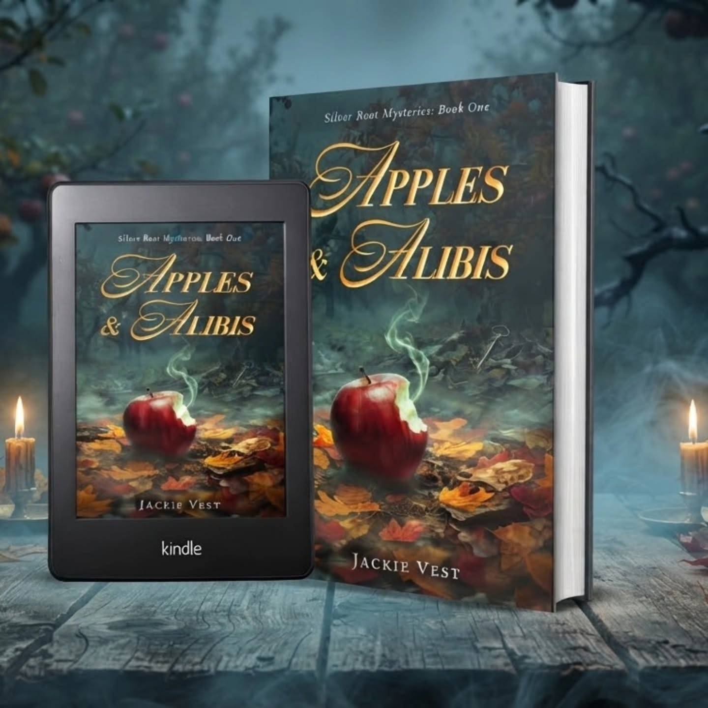 🍎🔪 Fall just got a lot more interesting.

Gaia Root came home to her family's apple orchard for a little peace and quiet. What she found instead was a body under the trees, and a family with more secrets buried in the soil than she ever imagined.

Apples & Alibis, Book 1 of the Silver Root Mysteries, is out now! It's a cozy mystery with a witchy little twist, a loud and loving family who might be hiding more than they let on, and a slow burn romance with the local sheriff that will have you flipping pages way past bedtime.

If you're looking for the perfect fall read to curl up with this season, this one's for you.
#WitchyReads #SmallTownRomance ##BookTok #WitchyBookTok #CozyReads