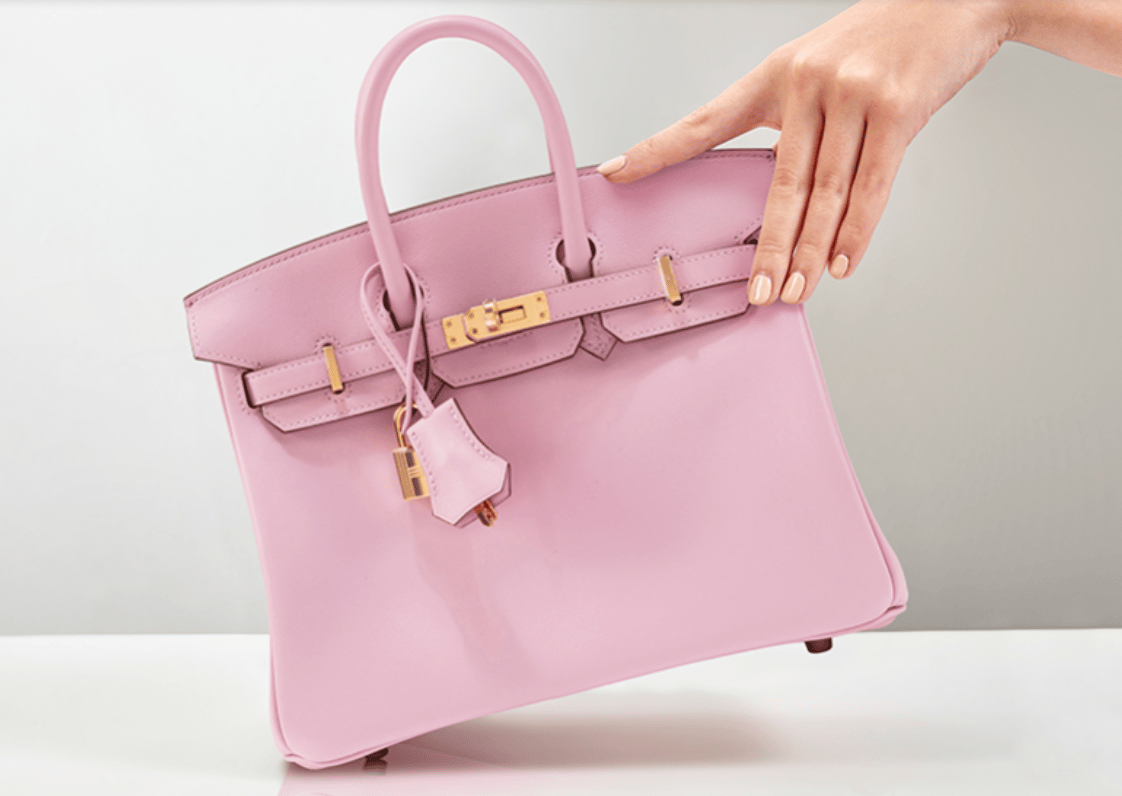 A pink Birkin bag. Image courtesy of Sotheby's.