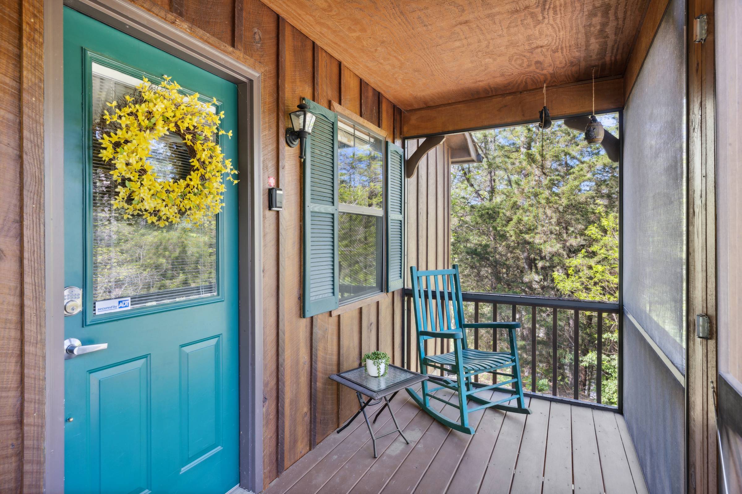 Front of mountain cabin