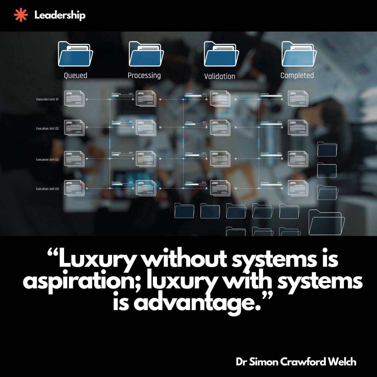 "Luxury without systems is aspiration; luxury with systems is advantage." By Dr. Simon Crawford-Welch