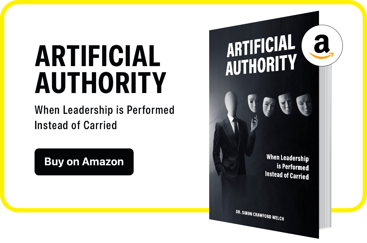 Callout to purchase Artificial Authority: When Leadership is Performed Instead of Carried book on Amazon