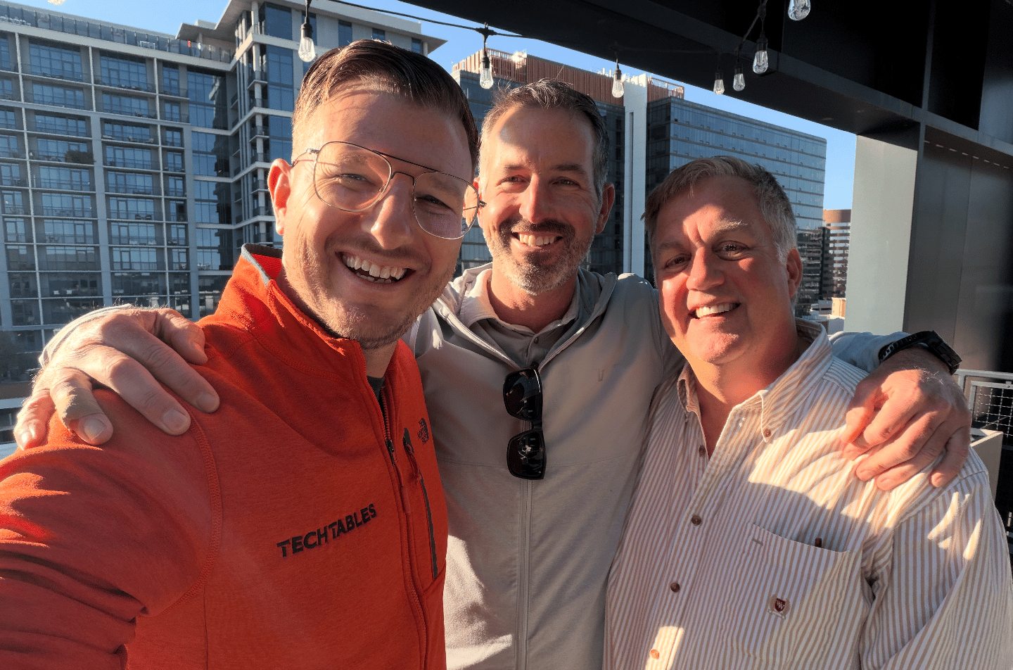 Left to right: Joe Toste, Founder at TechTables, Chris Chirgwin, CIO, County of Santa Barbara, Craig Hopkins, CIO, City of San Antonio at the TechTables Communities Local Government Meet Up in Nashville, TN.