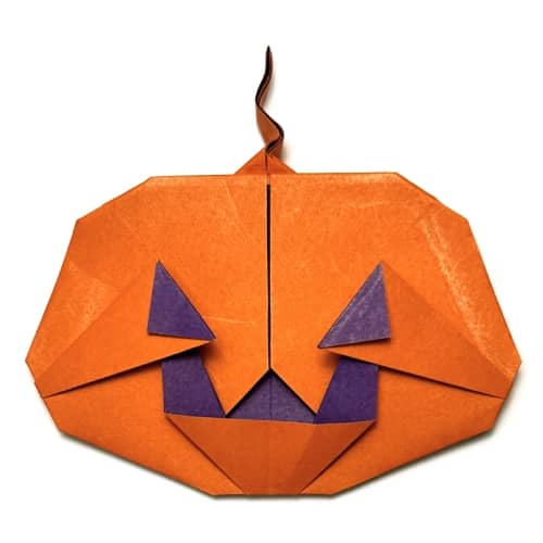 origami jack-o-lantern