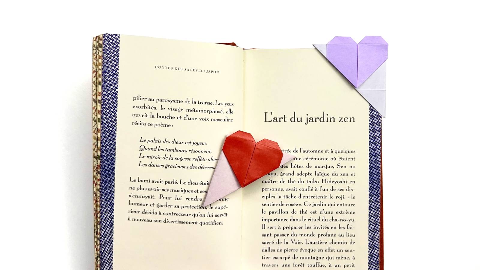 origami heart corner bookmark