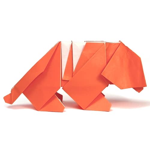 origami tiger by sebastien limet
