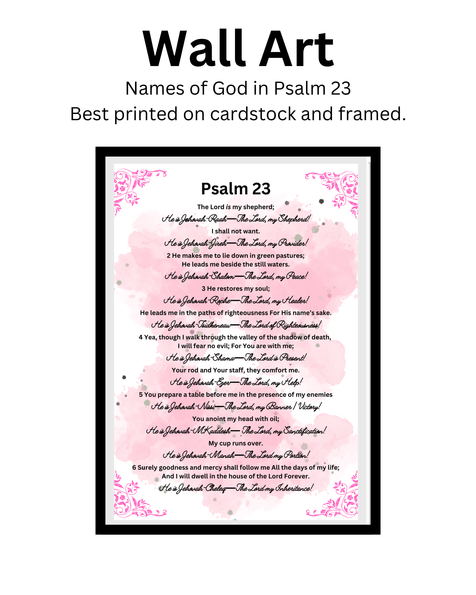 Psalm 23 Names of God