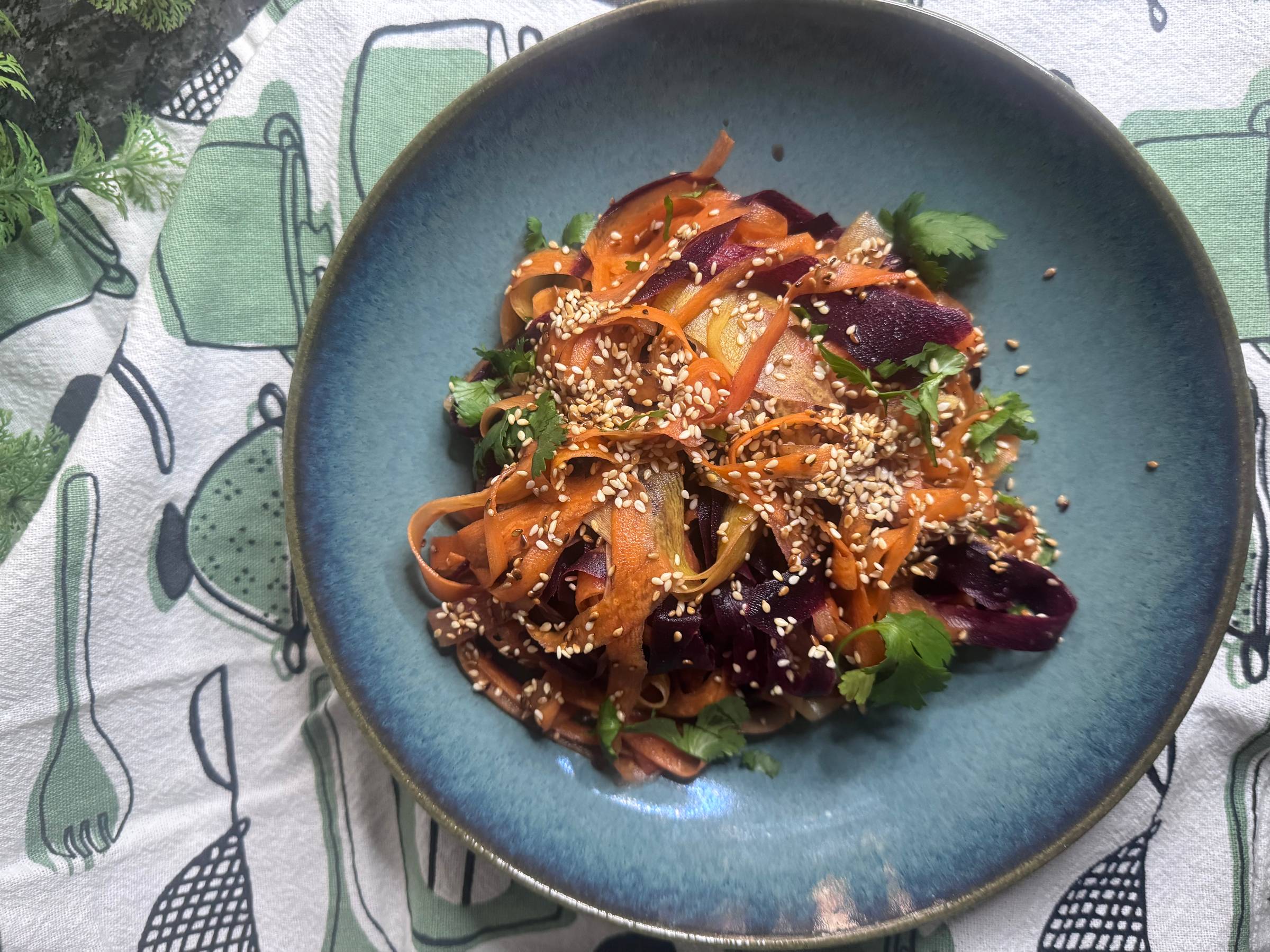 shaved carrots salad