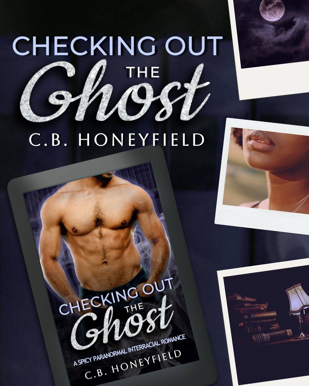 Checking Out the Ghost is almoooost here!

👻 He's a sexy ghost librarian
📓 She's a curvy widow 
👻 Insta-lust and insta-love
📓 Small-town vibes 
👻 Short, spicy, and oh so sweet romance

Preorder is available now for just .99 cents! Link in biiiiooo 👻
