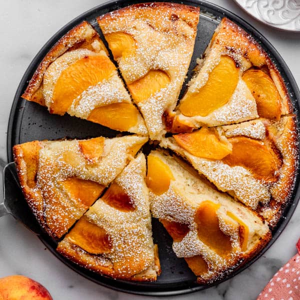 peach cake slices