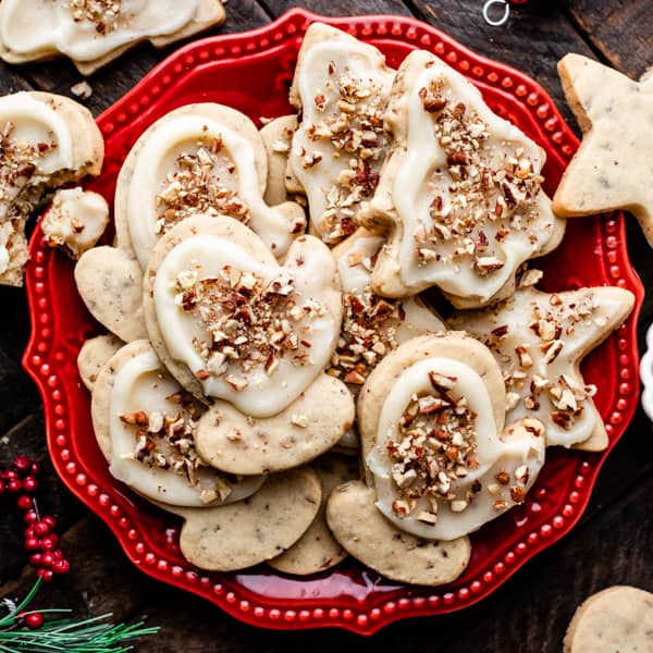 pecan sugar cookies with icing