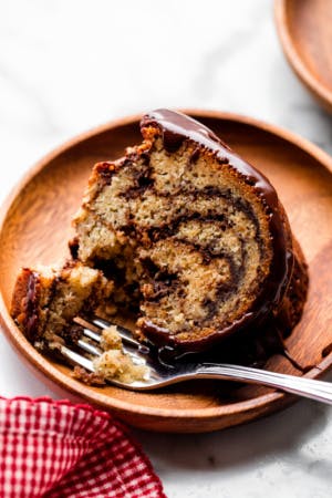 chocolate banana Bundt cake