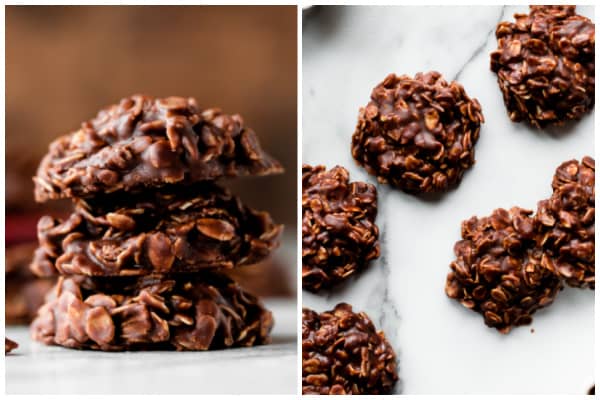 picture of chocolate peanut butter no-bake cookies