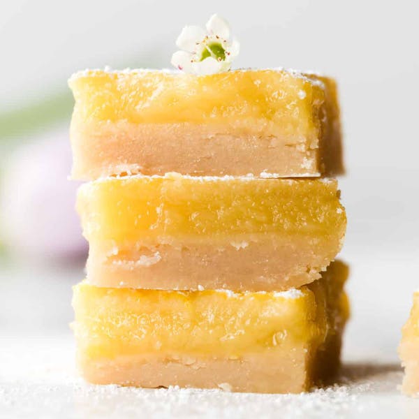 stack of three lemon bars