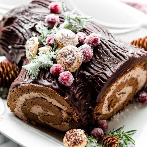 picture of a yule log
